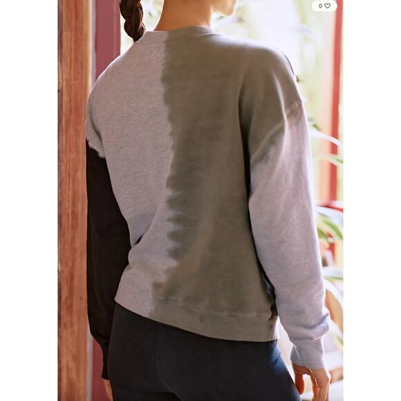 Electric & Rose Crawford Tie Dye Sweatshirt SZ S Olive Green Gray Anthropologie - Picture 4 of 11